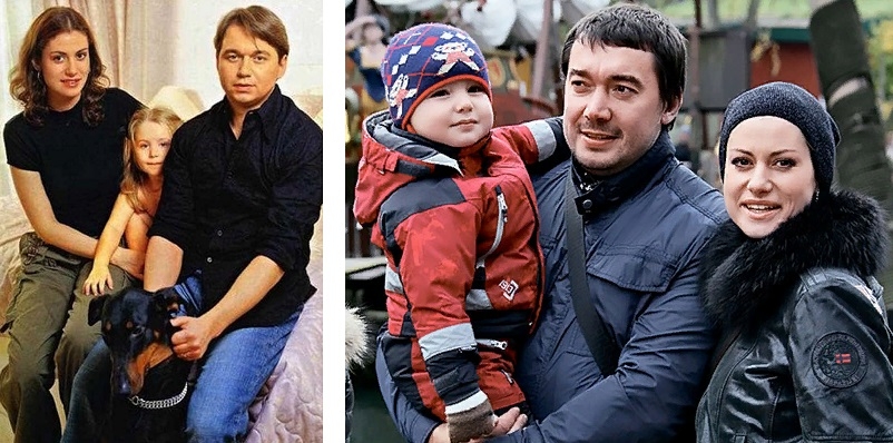 Два брака и двое детей актрисы: на фото слева – с Анатолием Ильченко и дочерью Златой, справа – с Олегом Капустиным и сыном Добрыней