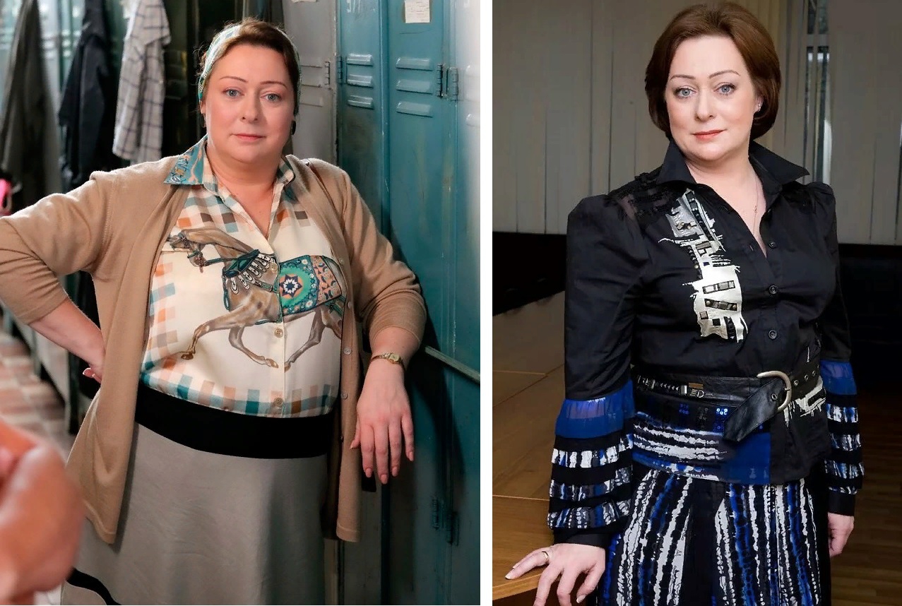 Фигура Марии Ароновой до и после похудения
