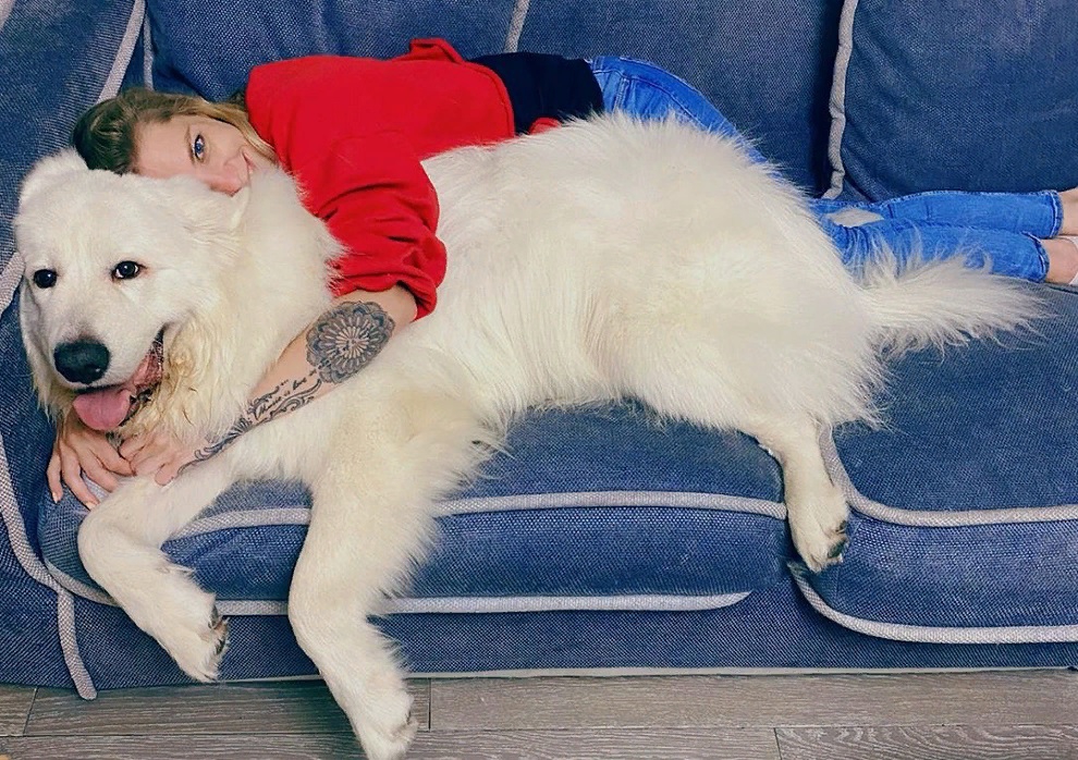 Алиса Салтыкова с собакой