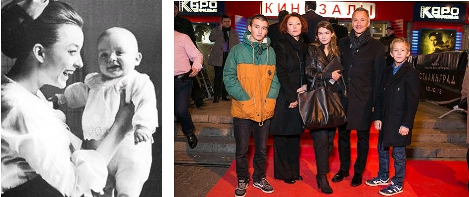 Анастасия Вертинская с сыном и внуками