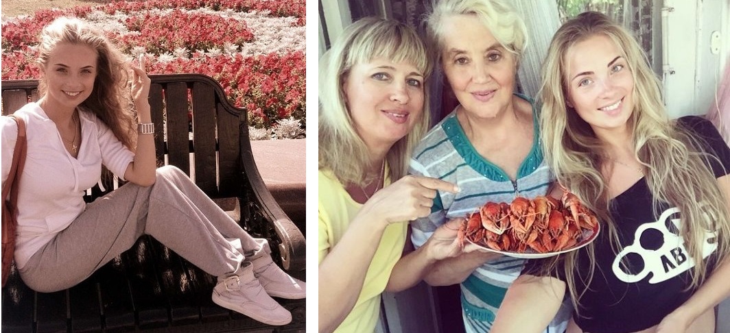 Кристина Ослина до проекта: фото с мамой и бабушкой
