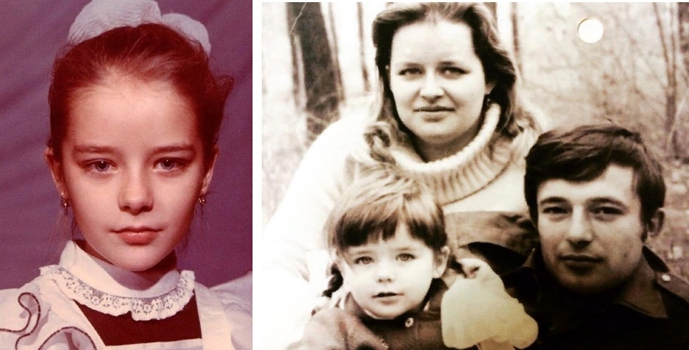 Такой была Марина Пупенина (Александрова) в детстве (справа – фото с родителями)