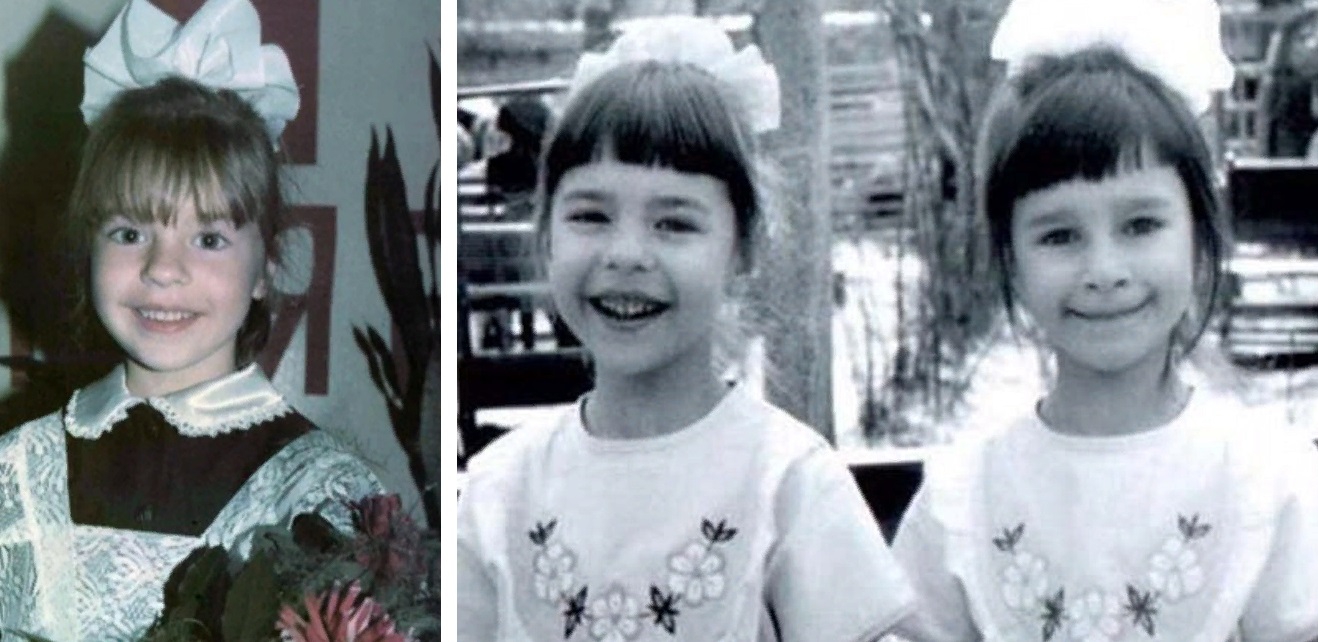 Такой в детстве была Наташа Подольская (на фото справа она с сестрой-близнецом Юлианой)
