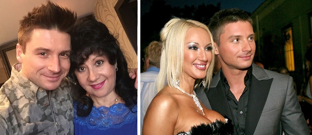 Любимые женщины Сергея Лазарева: на фото слева певец запечатлен с мамой, справа – с телеведущей Лерой Кудрявцевой